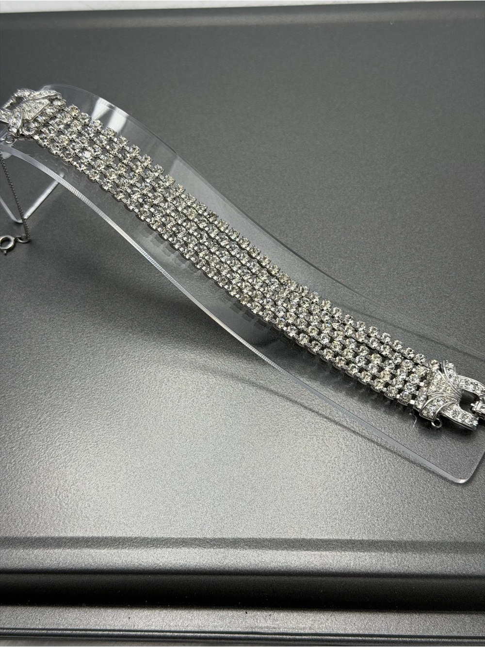 🎉🎂🎊Vintage Marcel Boucher Multi-Row Crystal Bracelet 456BR